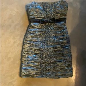 Metallic blue BCBG mini dress size 04